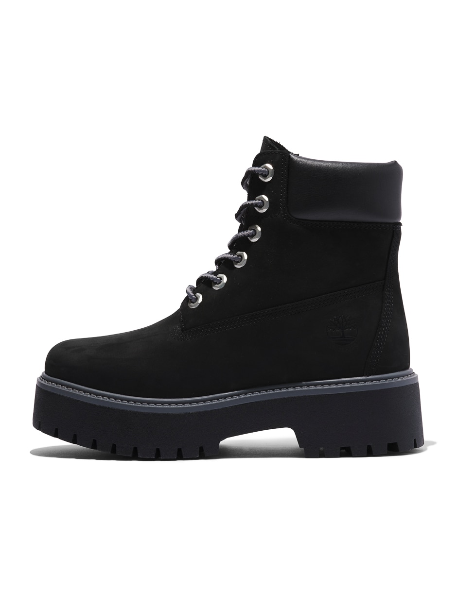 Bota al tobillo stone street de piel para mujer