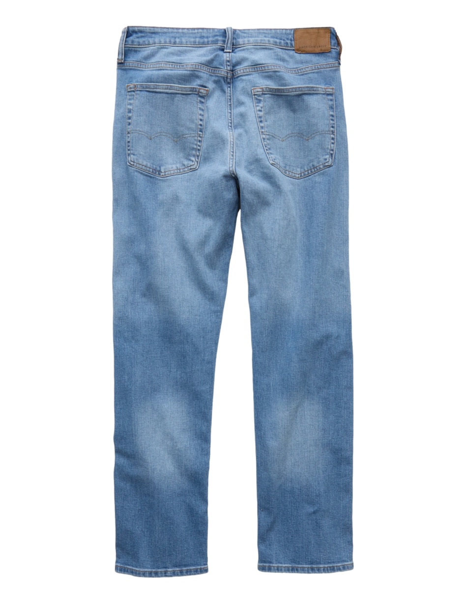 Jeans straight American Eagle lavado claro para hombre