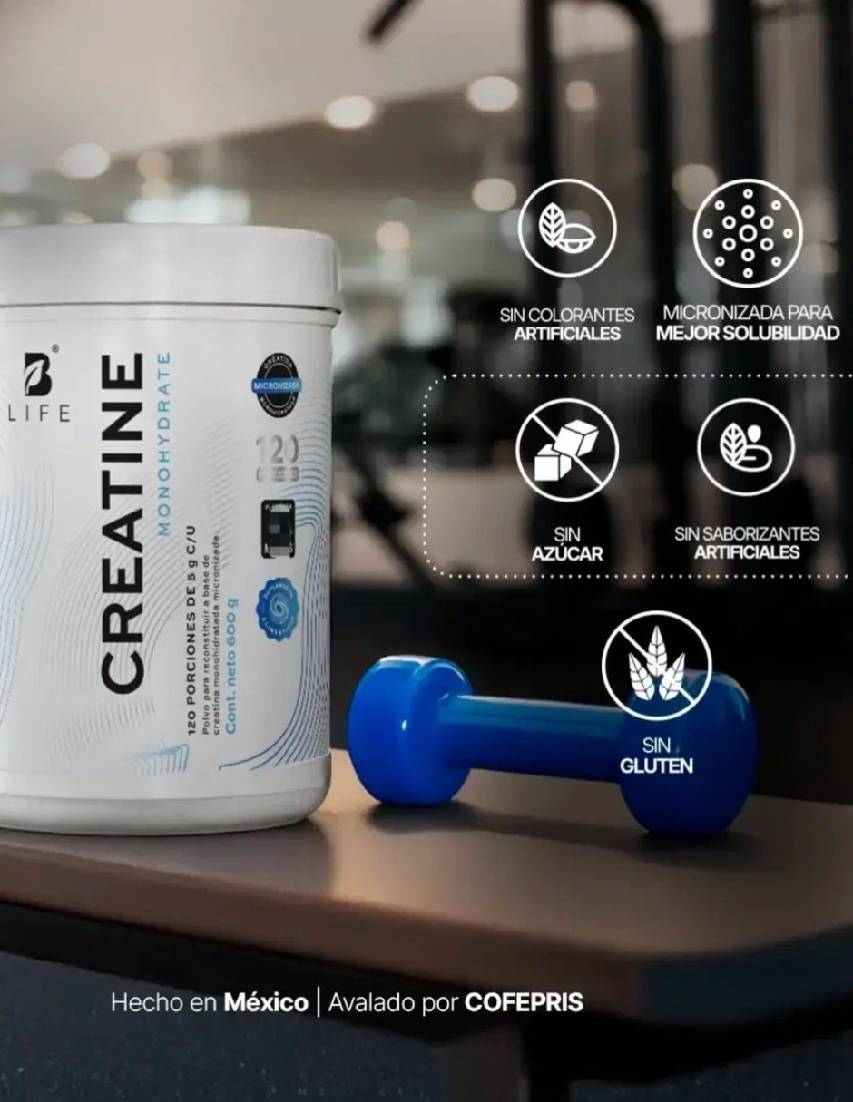 Creatina B Life Monohidratada micronizada de 600 g