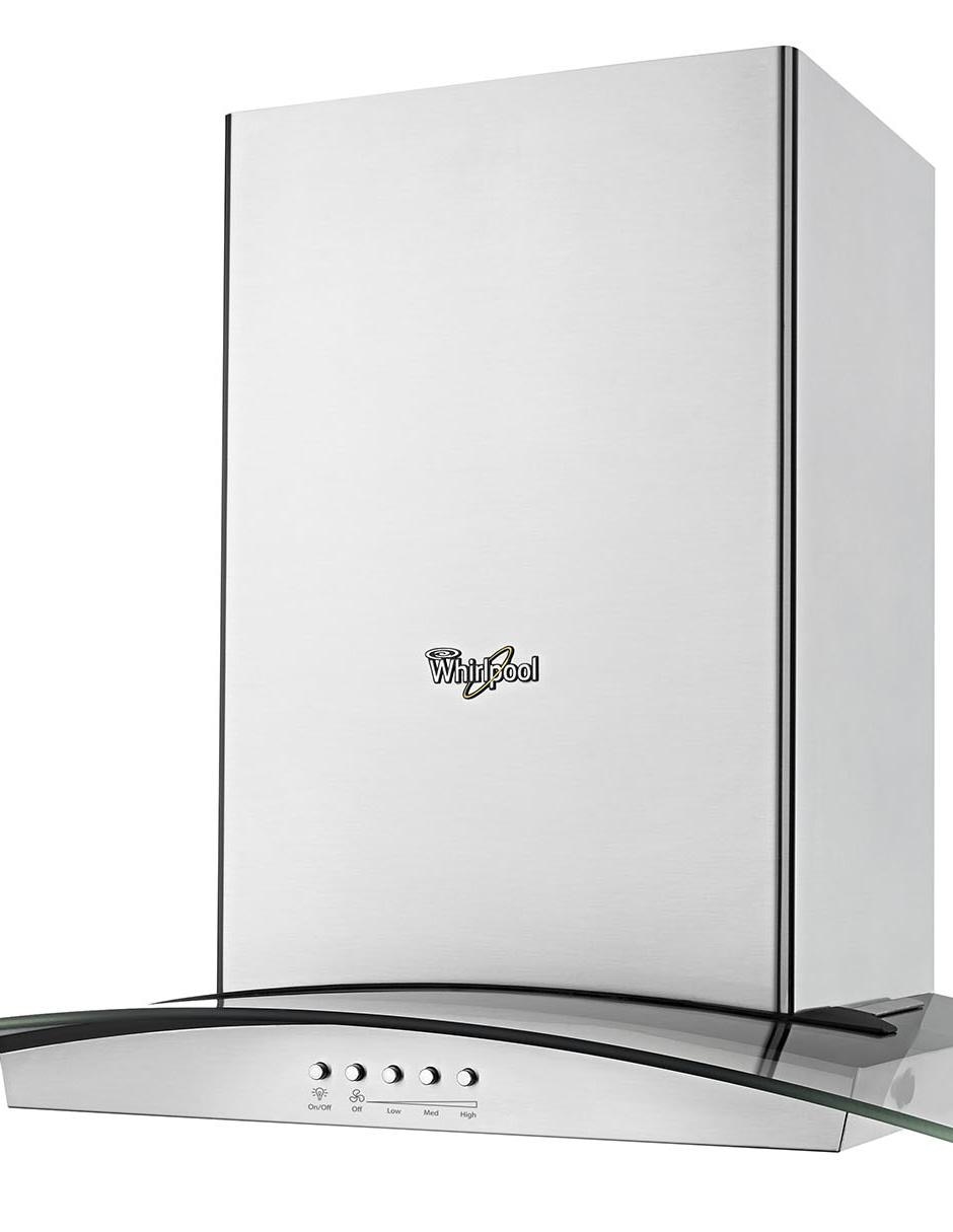 Campana de pared Whirlpool WVW75UC6DS de acero inoxidable