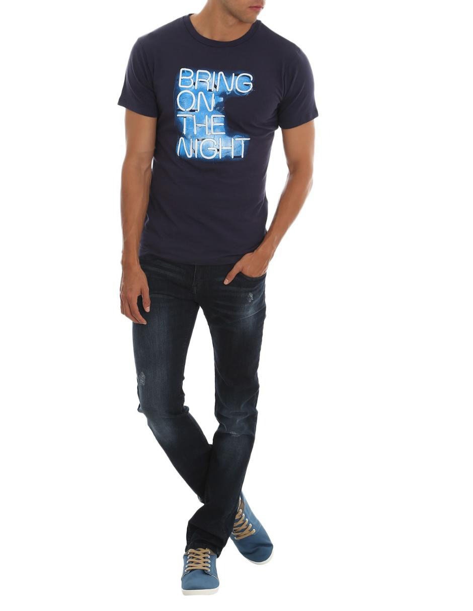 Jeans slim lavado obscuro para hombre 10