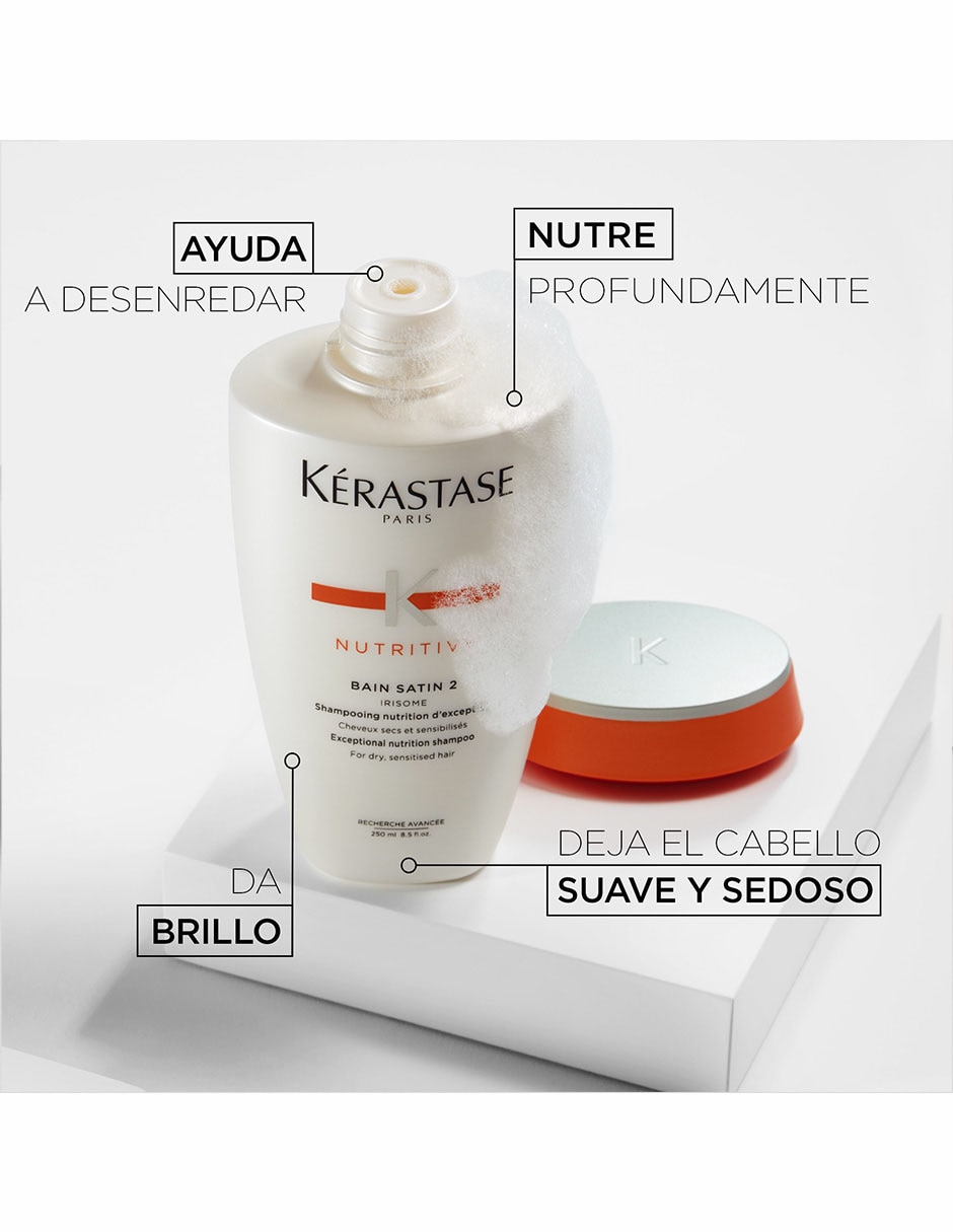 Shampoo para cabello Bain Satin Nutritive 250 ml 4