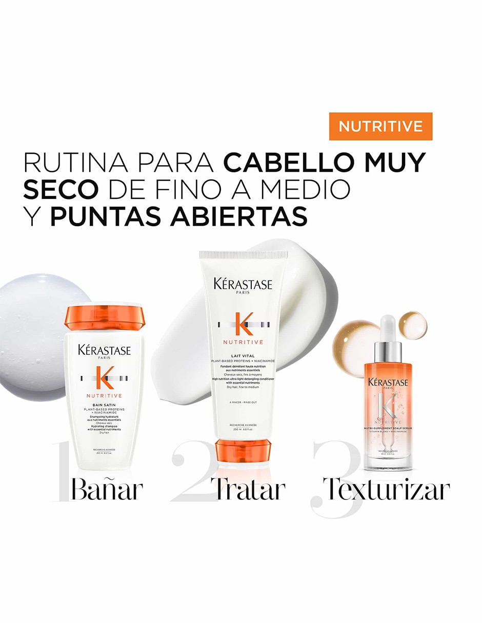 Shampoo para cabello Bain Satin Nutritive 250 ml 6