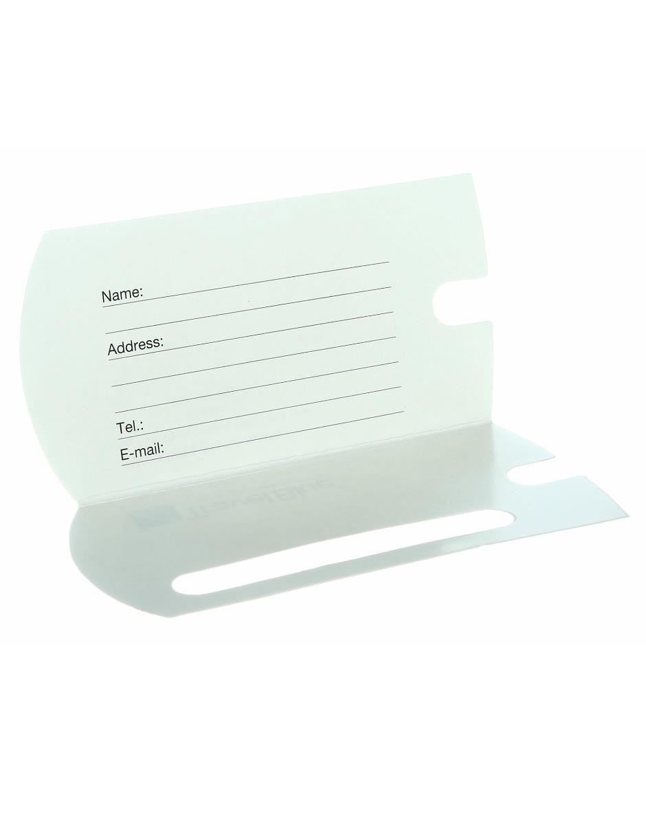 Identificador forma rectangular de plástico 3