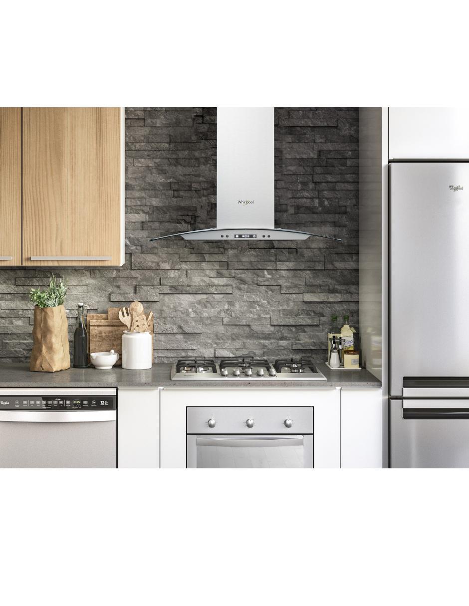 Campana de pared Whirlpool WHW9910S de acero inoxidable