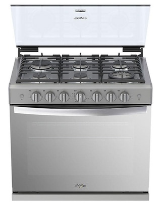 Estufa empotrable a Gas LP Whirlpool 76 cm WER3100D de 6 quemadores