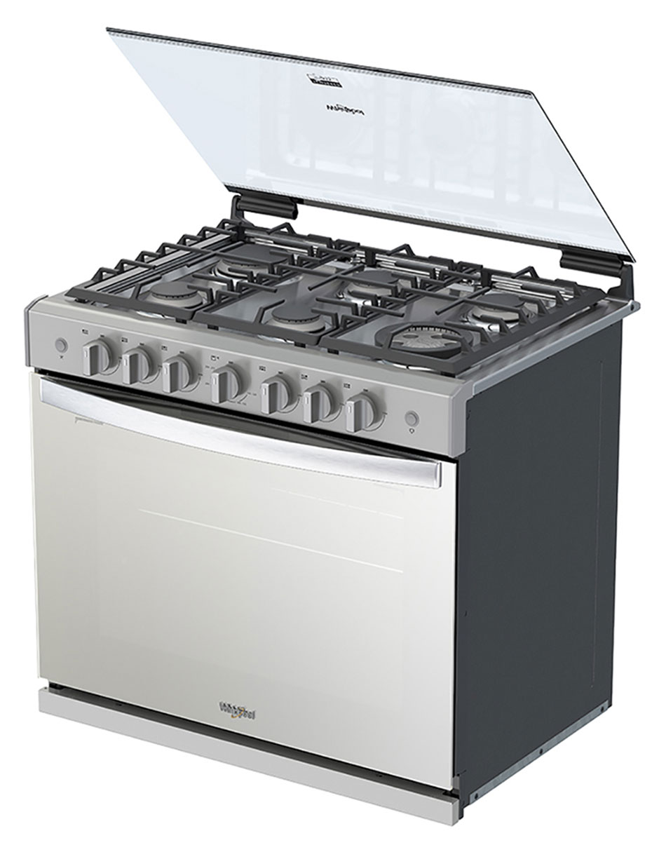 Estufa empotrable a Gas LP Whirlpool 76 cm WER3100D de 6 quemadores