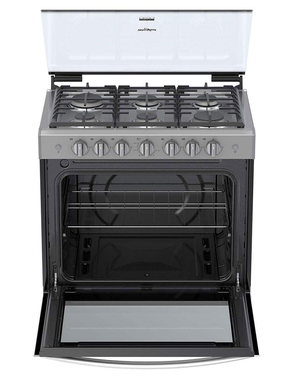 Estufa empotrable a Gas LP Whirlpool 76 cm WER3100D de 6 quemadores