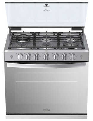 Estufa empotrable a Gas LP Whirlpool 76 cm WER5000S de 6 quemadores
