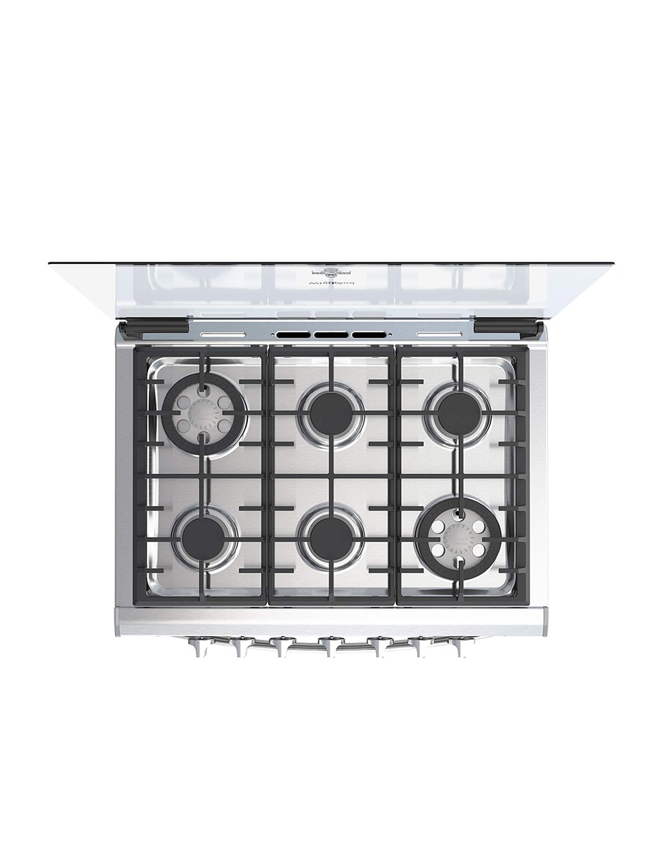 Estufa empotrable a Gas LP Whirlpool 76 cm WER5000S de 6 quemadores
