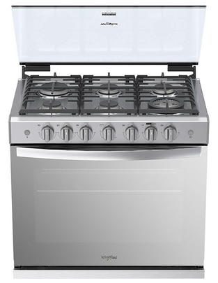 Estufa empotrable a Gas LP Whirlpool 76 cm WER5100S de 6 quemadores