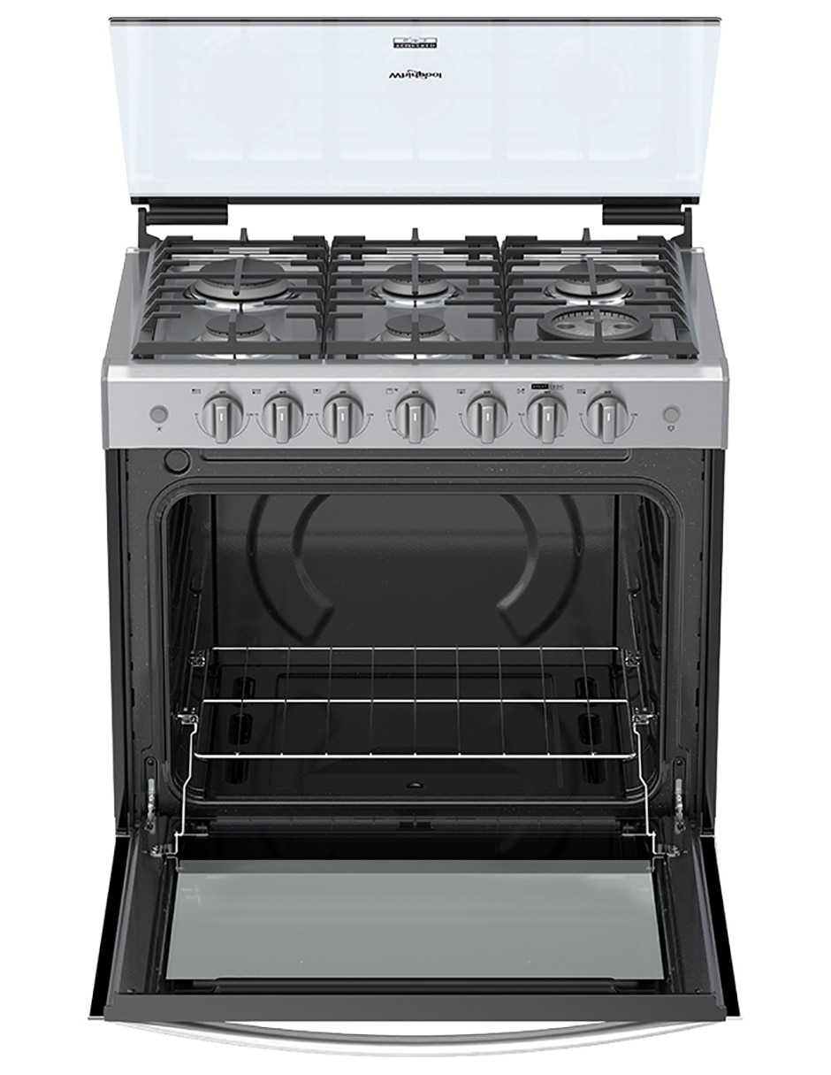 Estufa empotrable a Gas LP Whirlpool 76 cm WER5100S de 6 quemadores