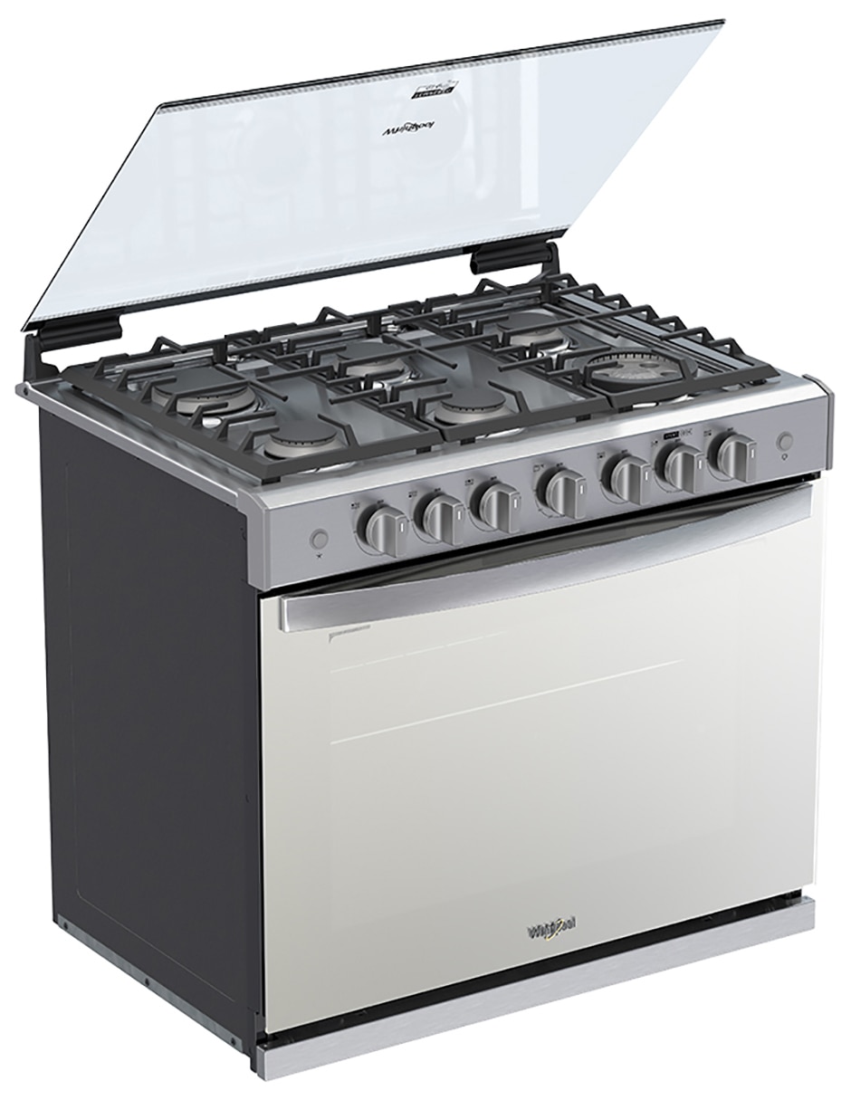 Estufa empotrable a Gas LP Whirlpool 76 cm WER5100S de 6 quemadores