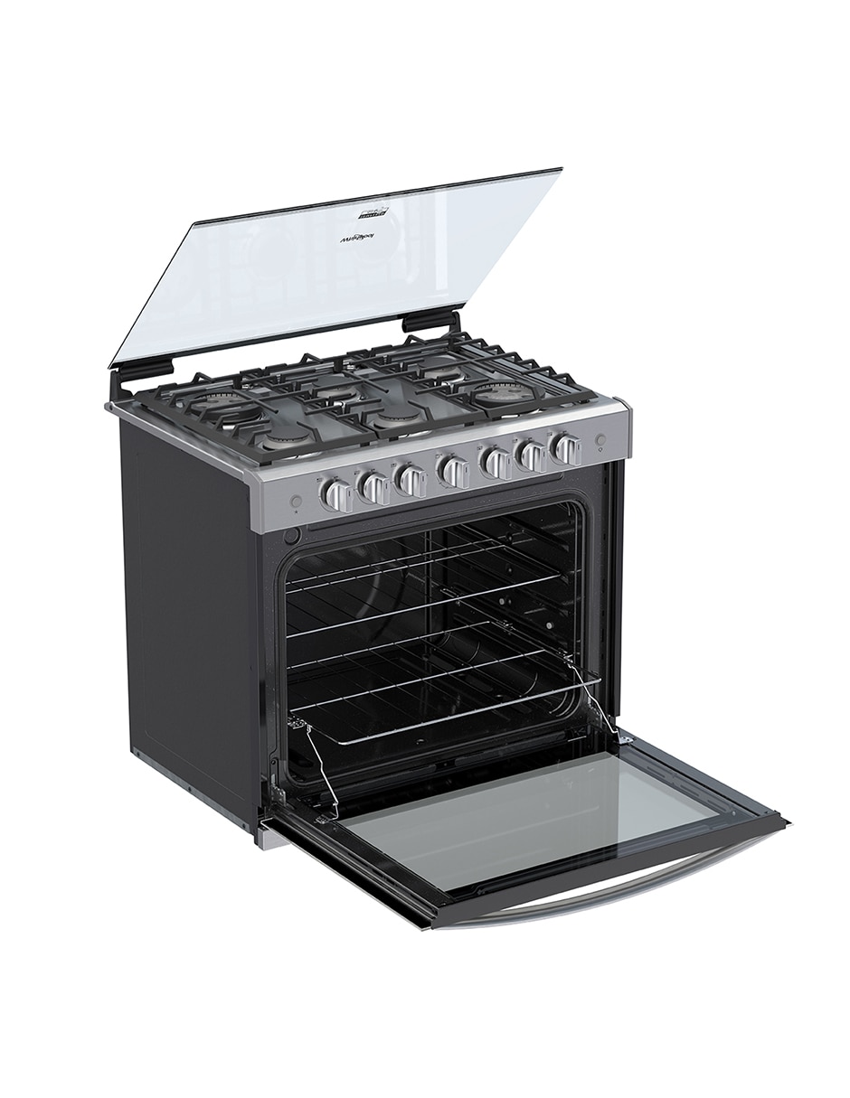 Combo estufa empotrable a Gas LP 76 cm CWER5000S-H de 6 quemadores + Campana 8