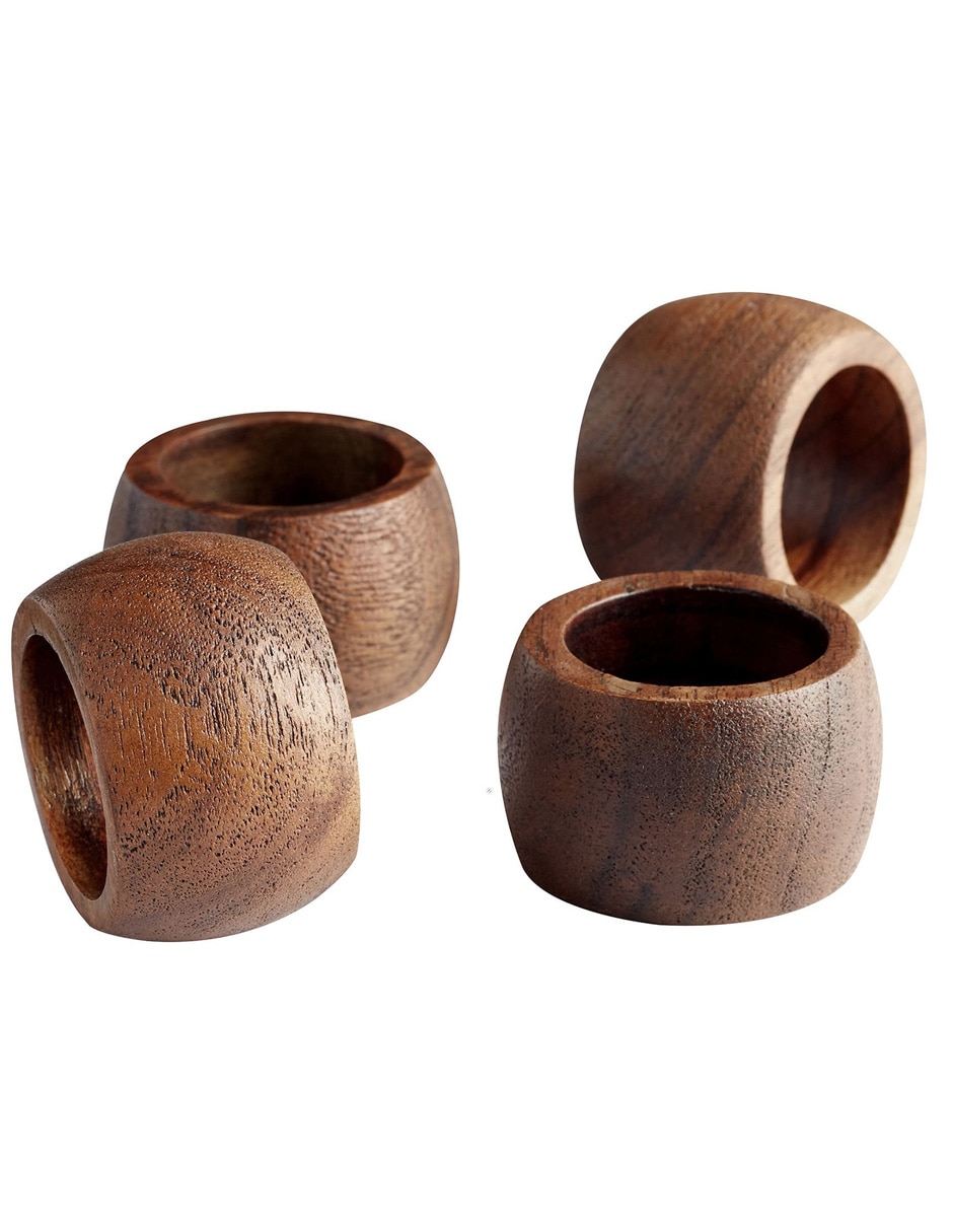 Set de aros para servilletas Chateau 4 piezas
