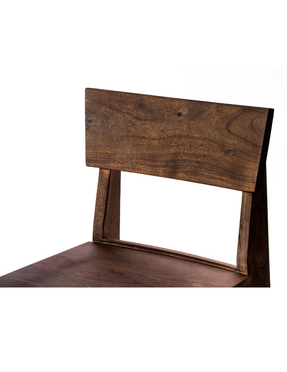 Silla alta Trendy de madera acacia 2