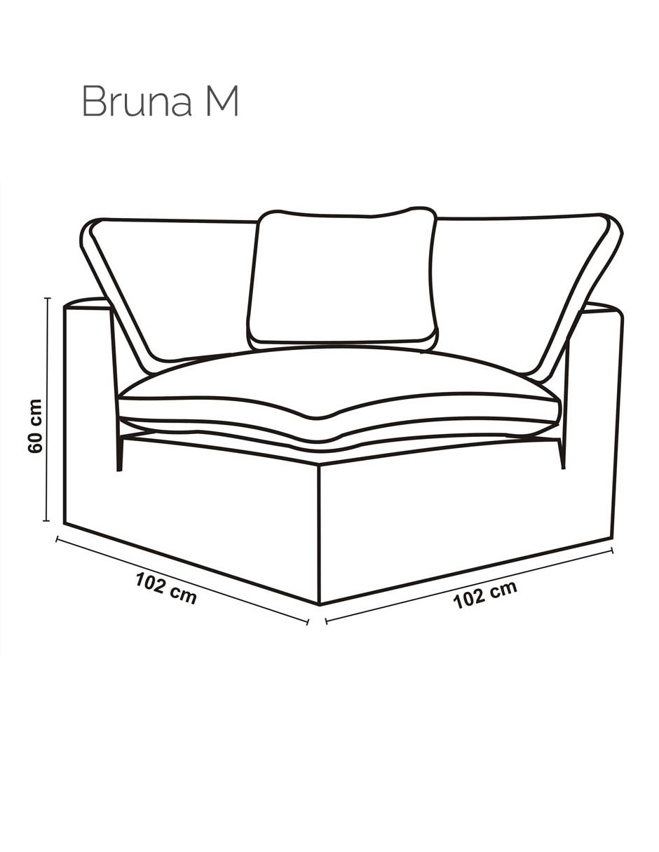 Sofá módulo esquinero bruna liz