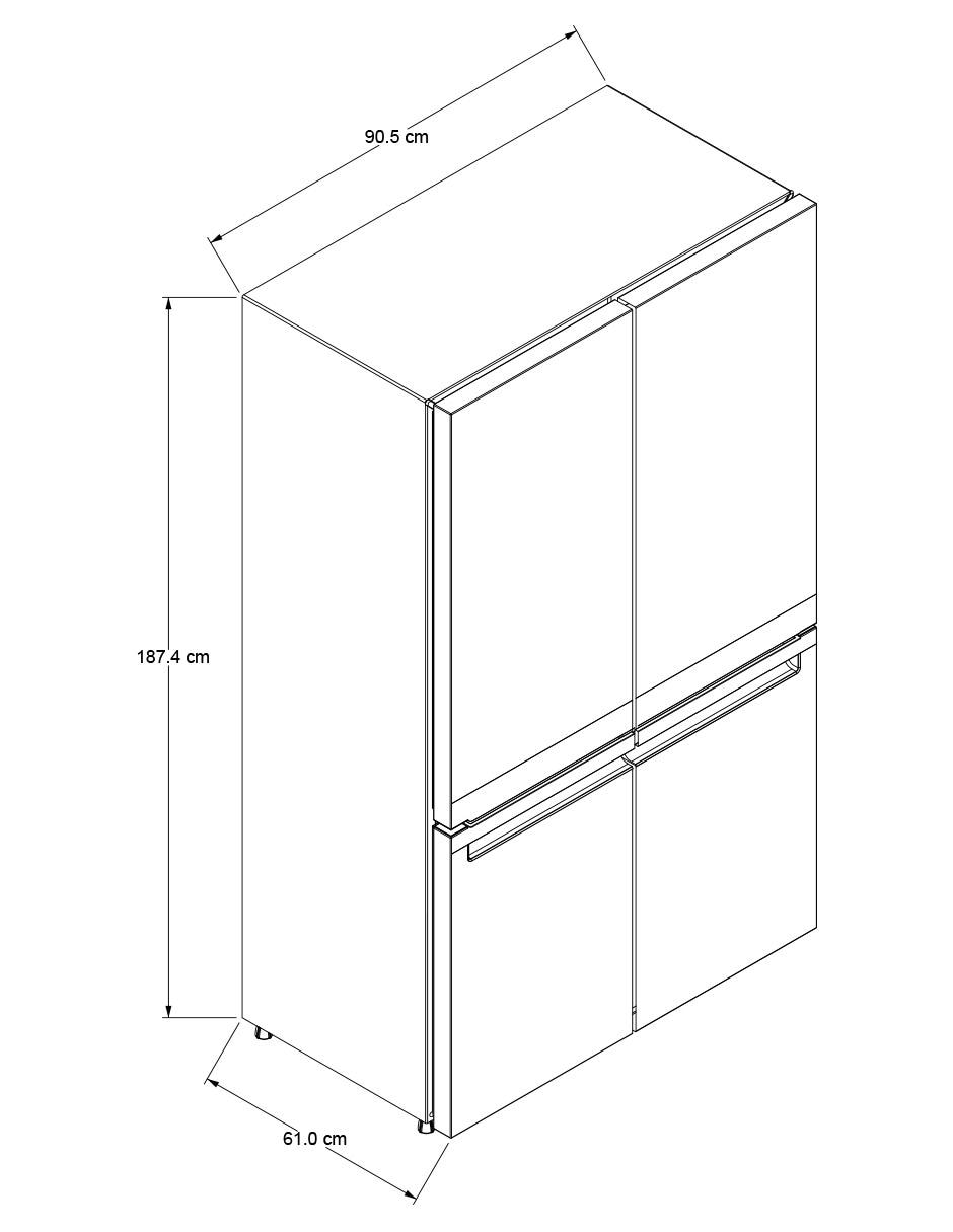Refrigerador french door 21 pies cúbicos no frost WRQ551SNJZ 19