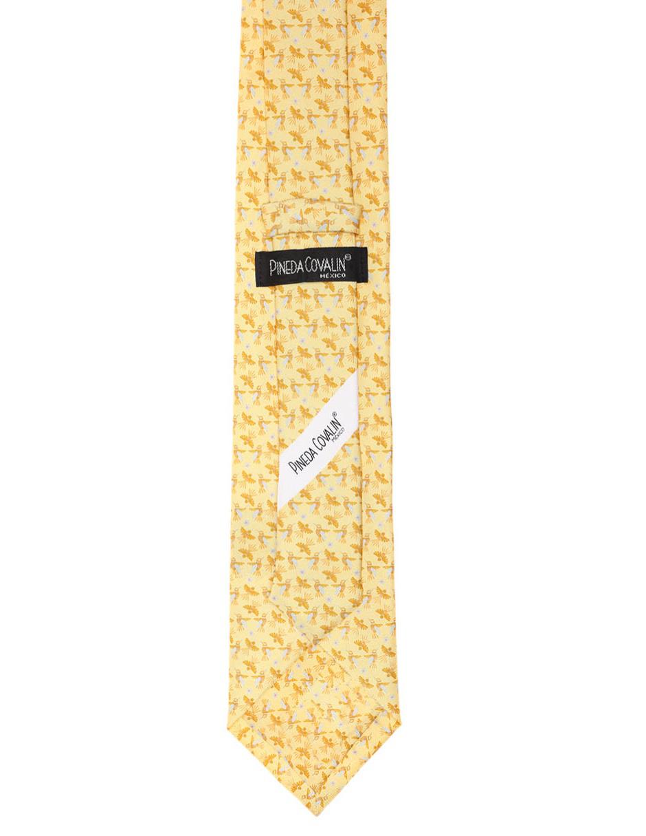 Corbata regular de seda estampado para hombre