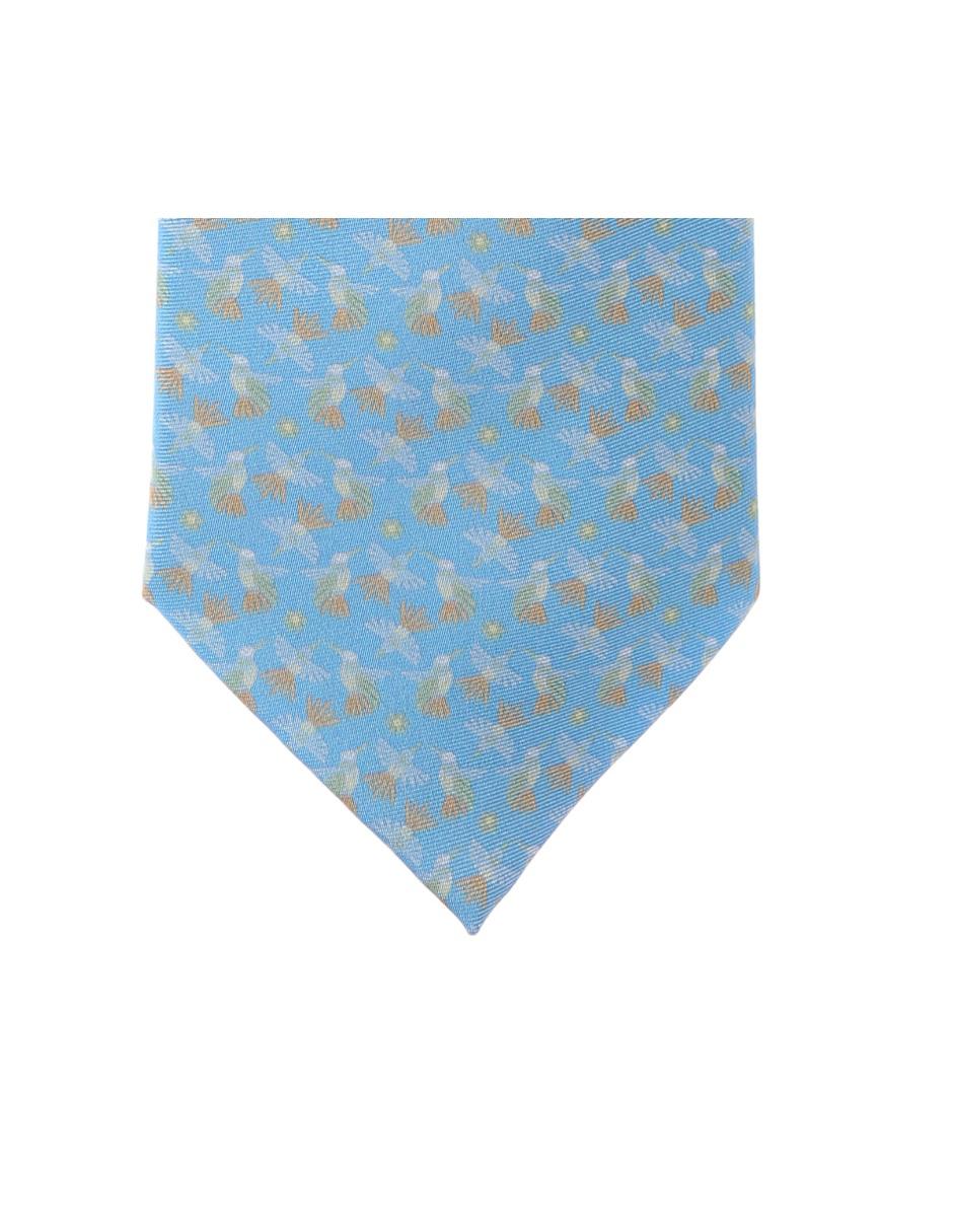 Corbata regular de seda estampado para hombre
