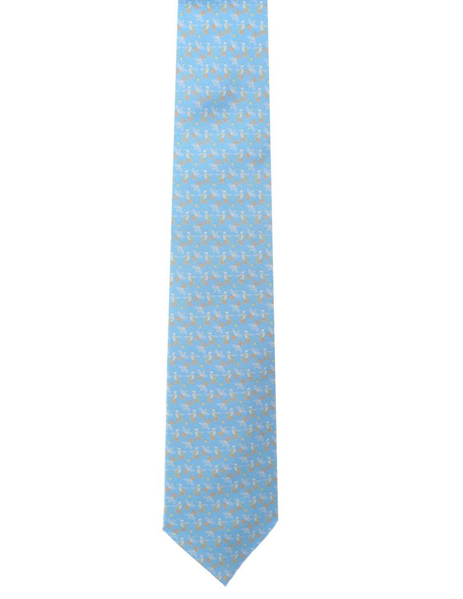 Corbata regular de seda estampado para hombre 2