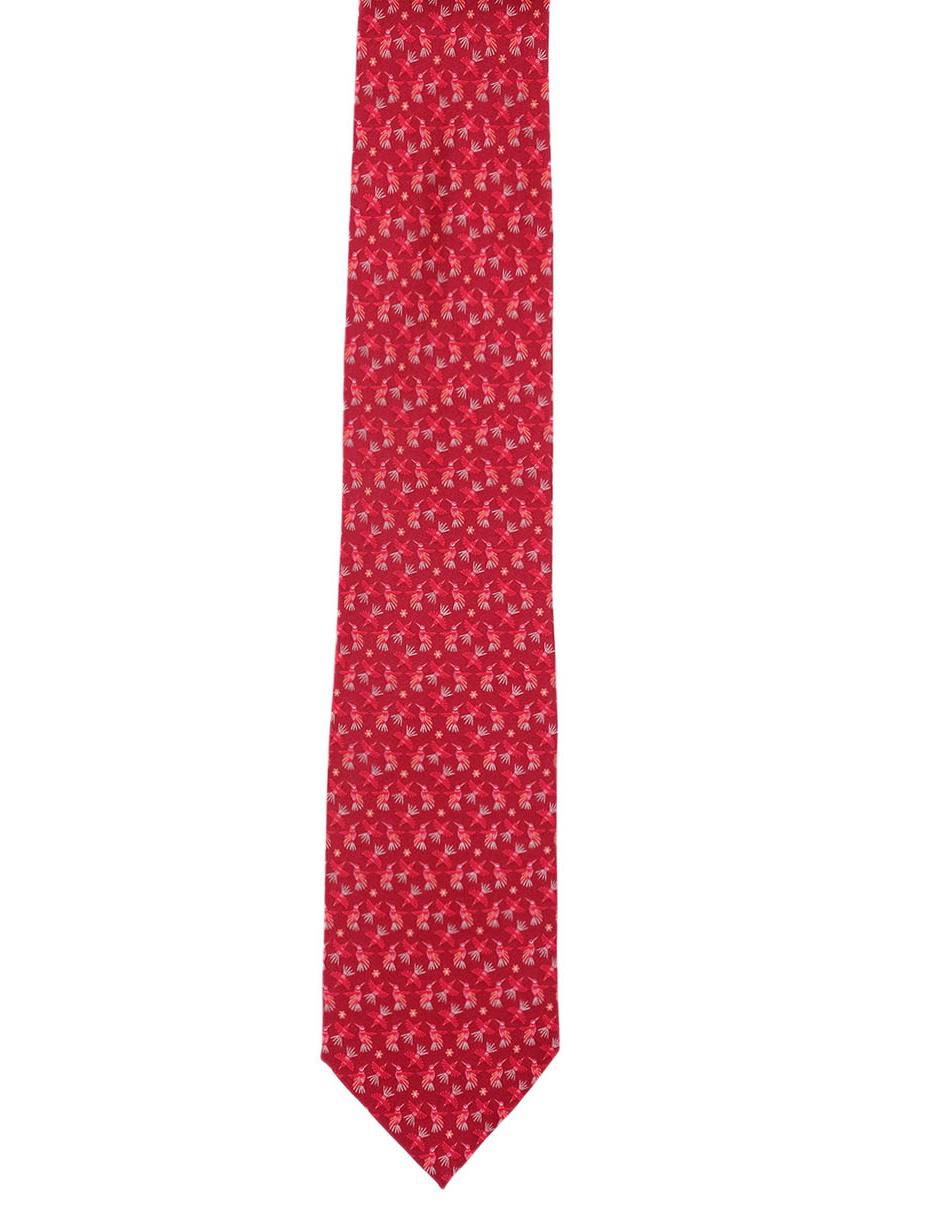 Corbata regular de seda estampado para hombre 3