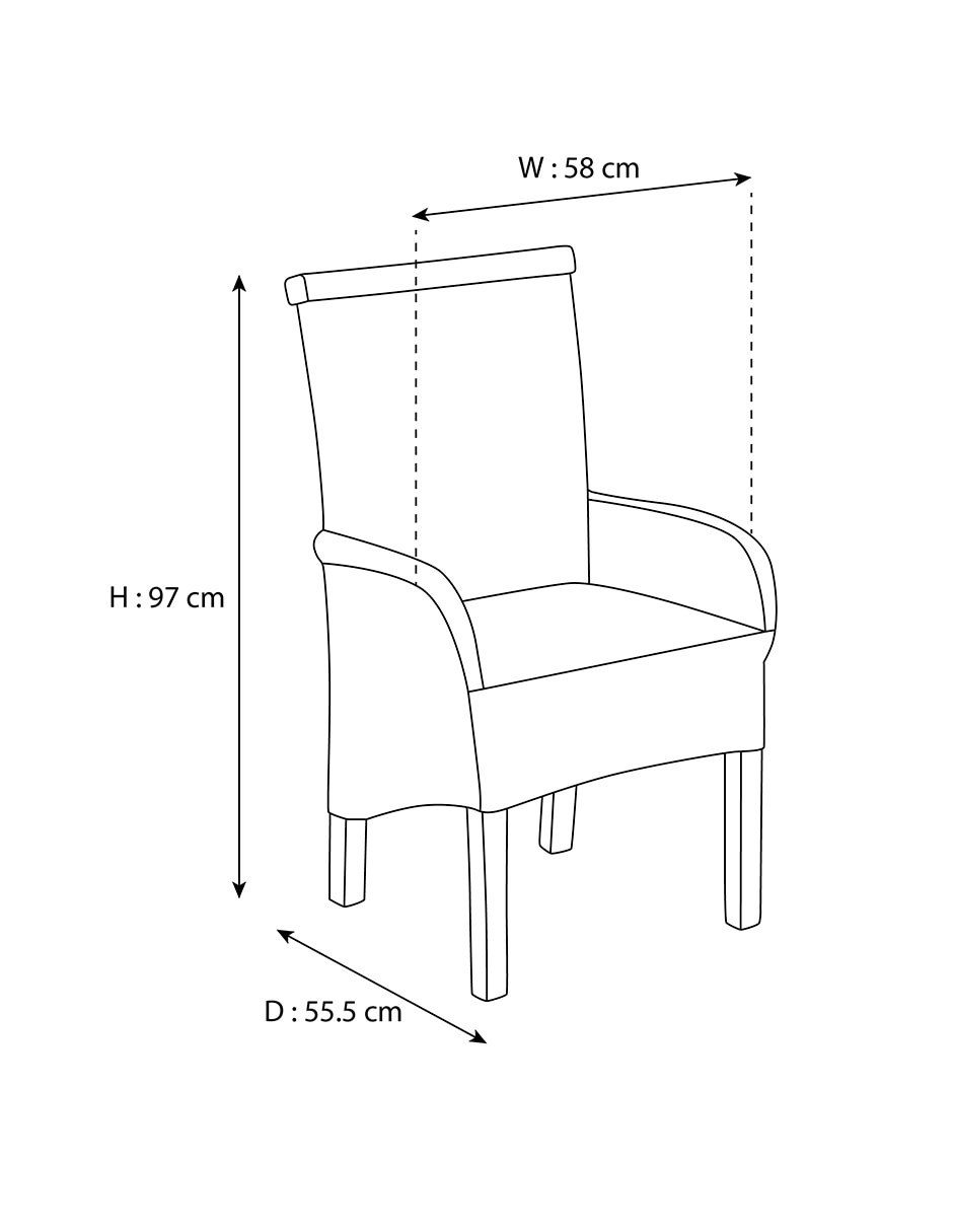 Silla Cadiz de ratán natural 12