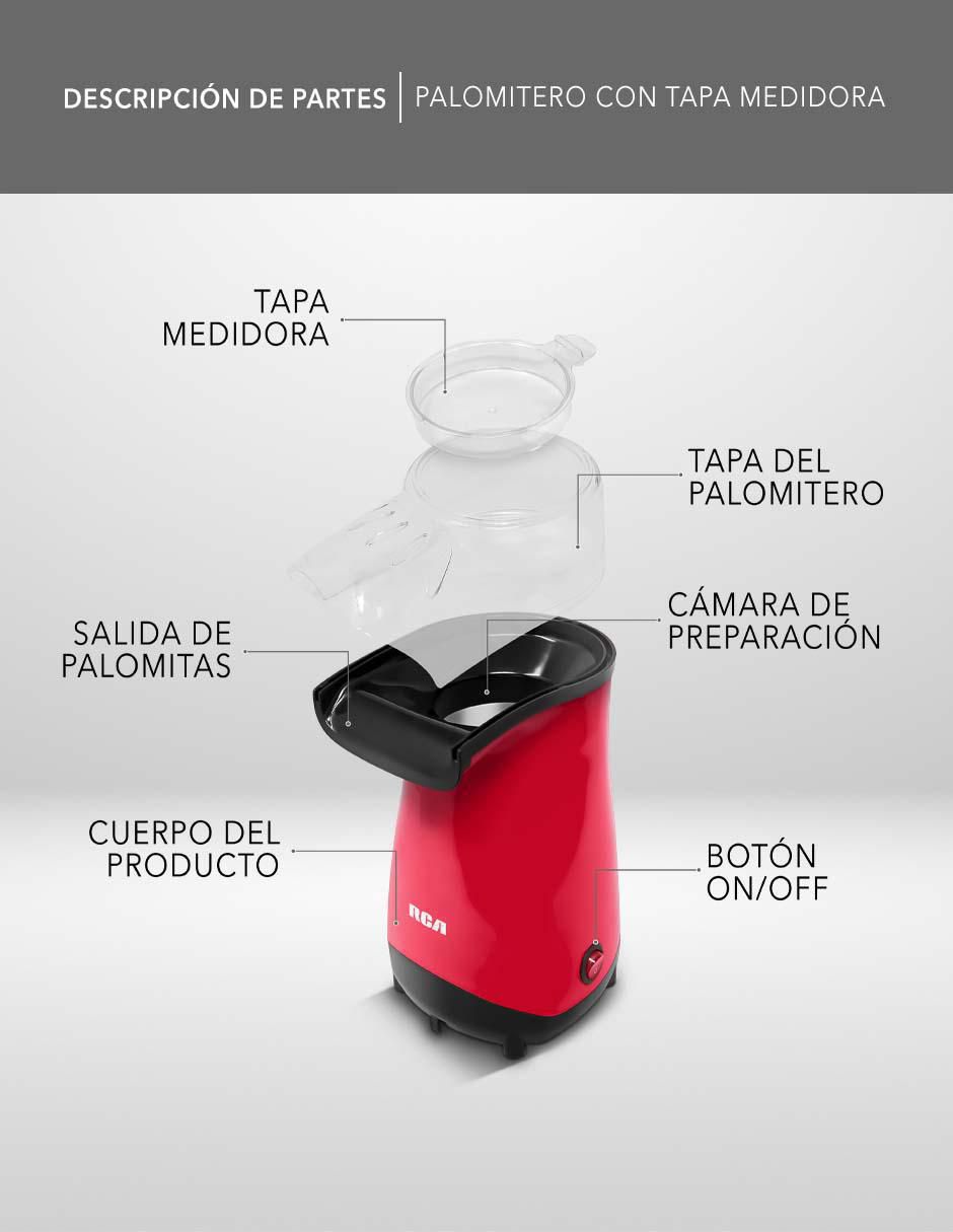 MÁQUINA PALOMITAS RC-1025 RCA, ROJO