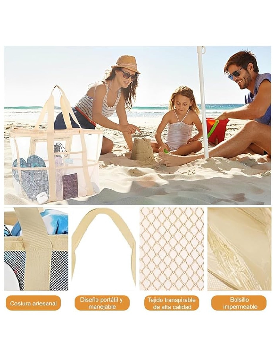 Bolsa de malla casual Genérica Bolsas de Playa de lona
