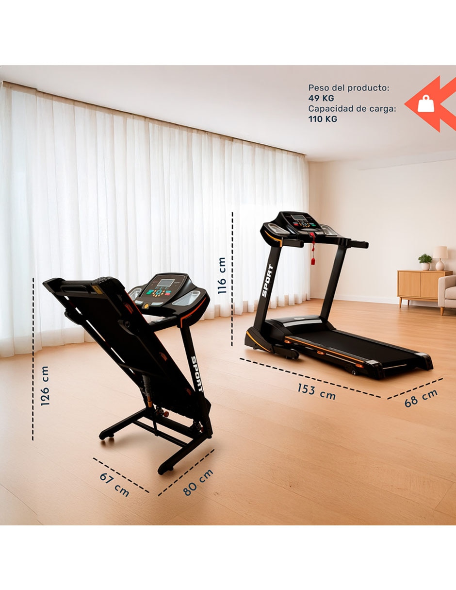 Caminadora profesional Centurfit Mkz-Camw668 plegable