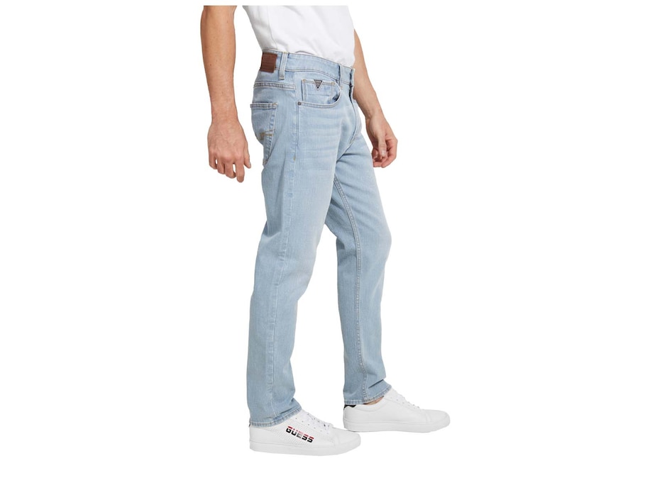 Jeans straight lavado claro para hombre 2