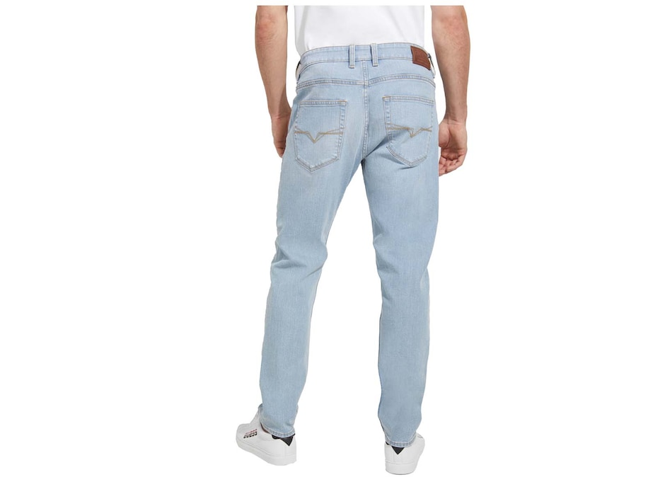 Jeans straight lavado claro para hombre 3