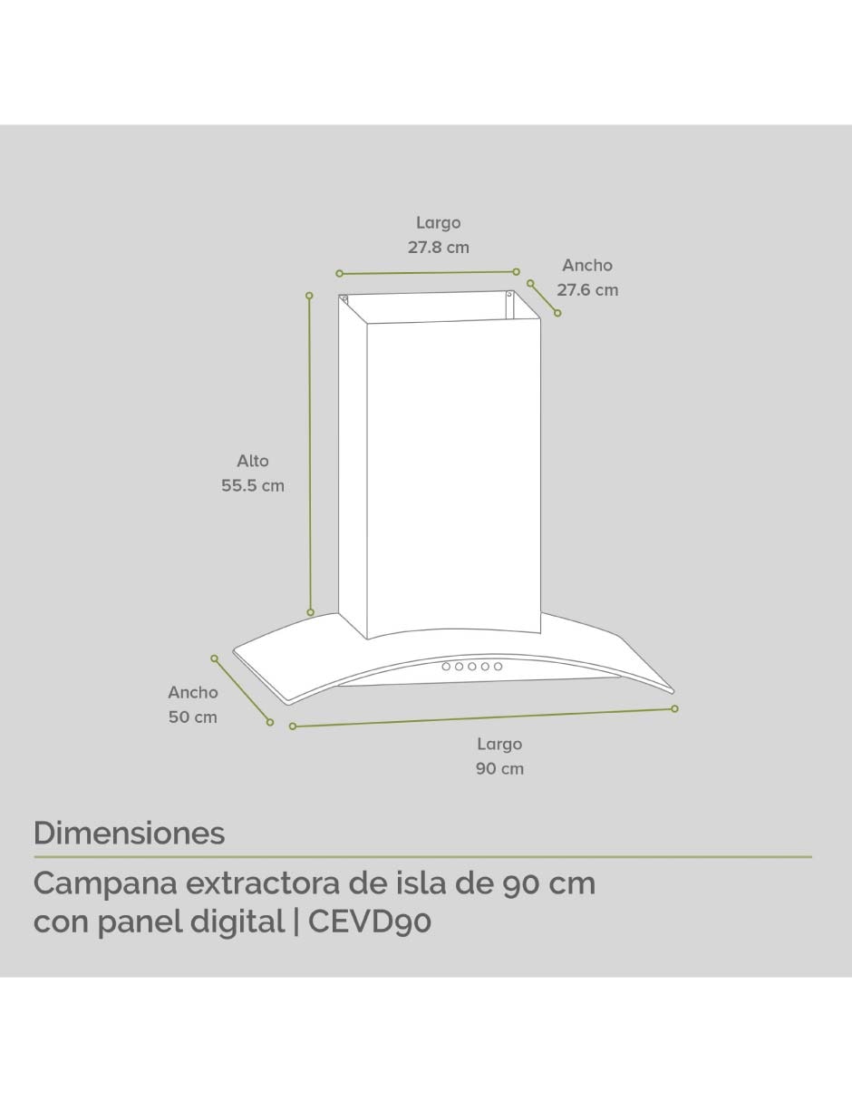 Campana de pared CEVD90 de acero inoxidable 13