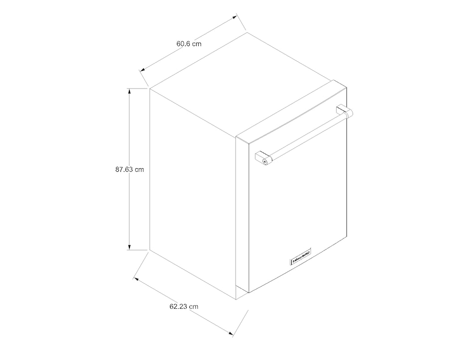 Lavavajillas de piso Kitchenaid 16 servicios KDTM604KPS