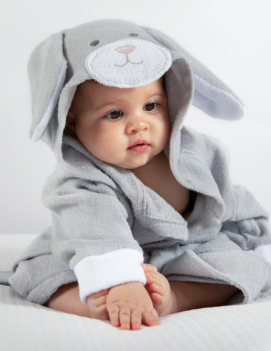 Bata de baño con gorro para bebé niño