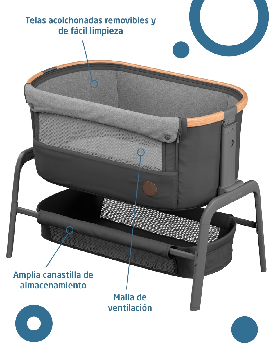 Cuna colecho portátil Iora Graphito 3
