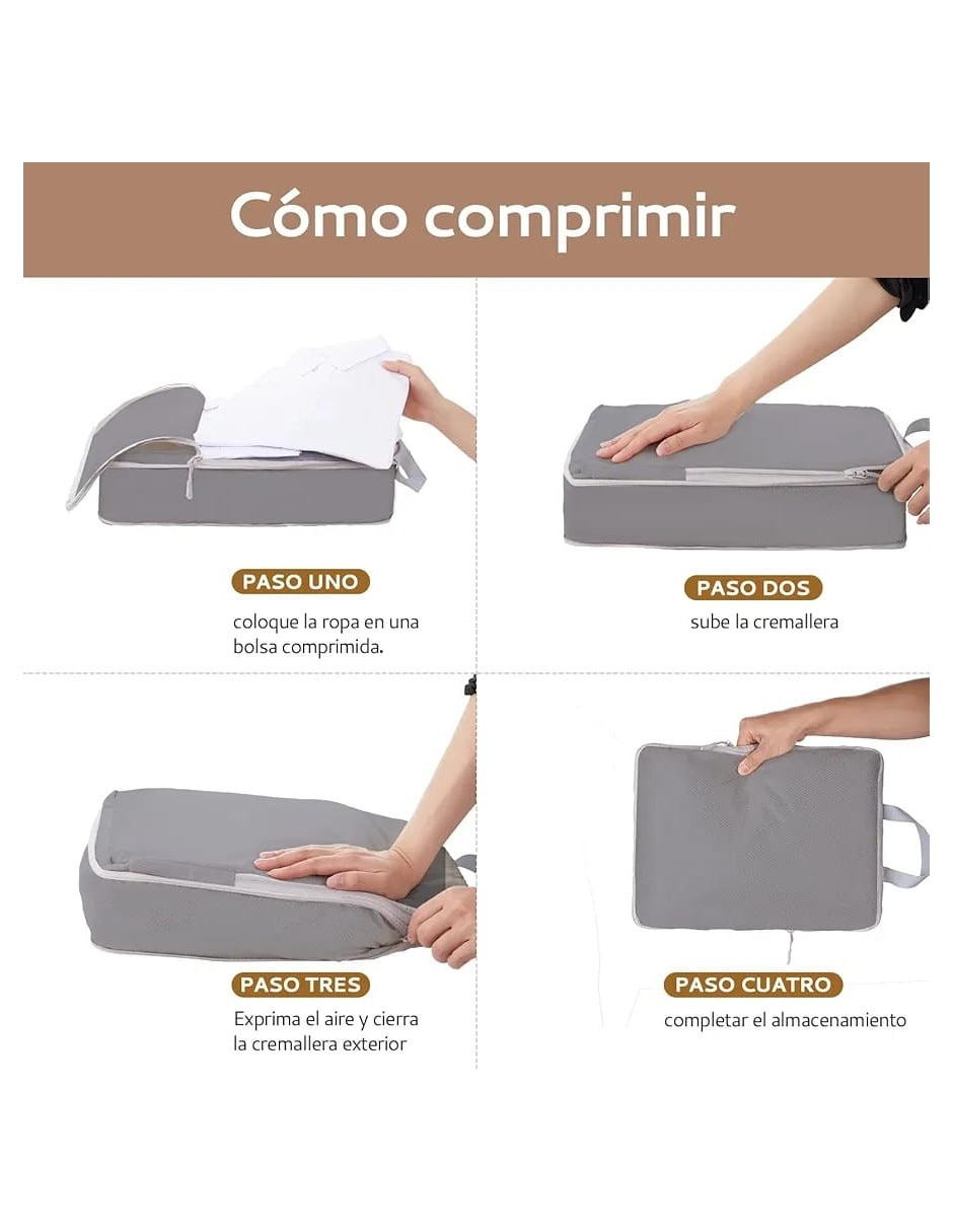 Set bolsa organizadora viaje Genérica