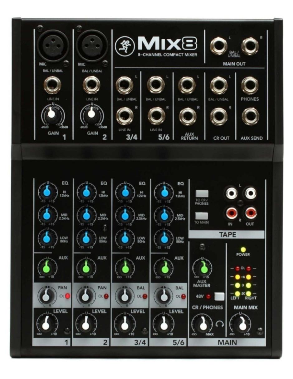 Mezcladora Compacta Mackie Mix8 de 8 canales
