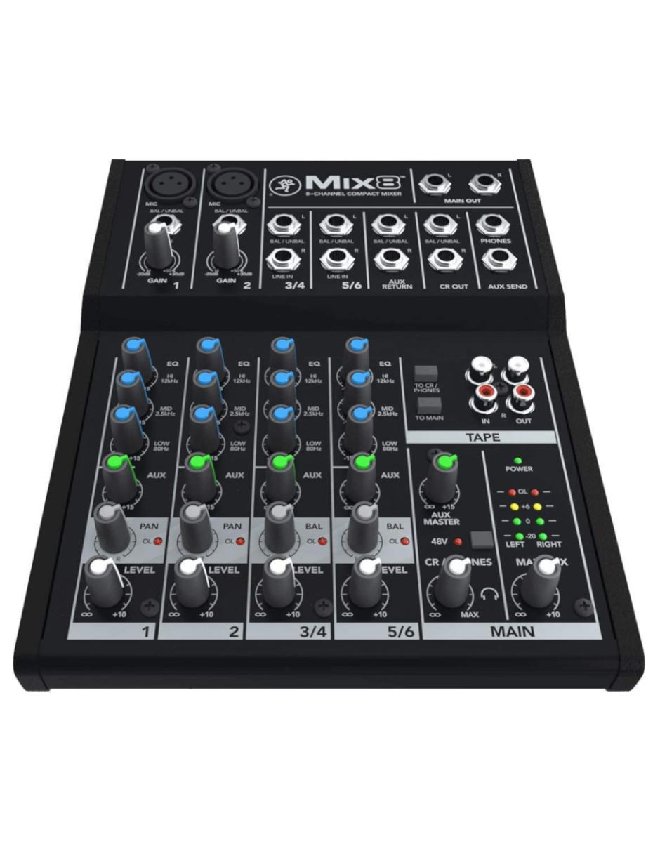 Mezcladora Compacta Mackie Mix8 de 8 canales