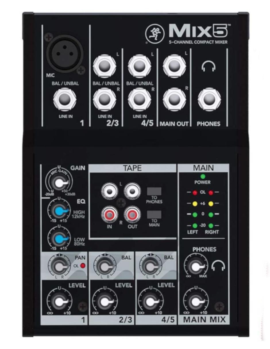 Mezcladora Compacta Mackie Mix5 de 5 canales