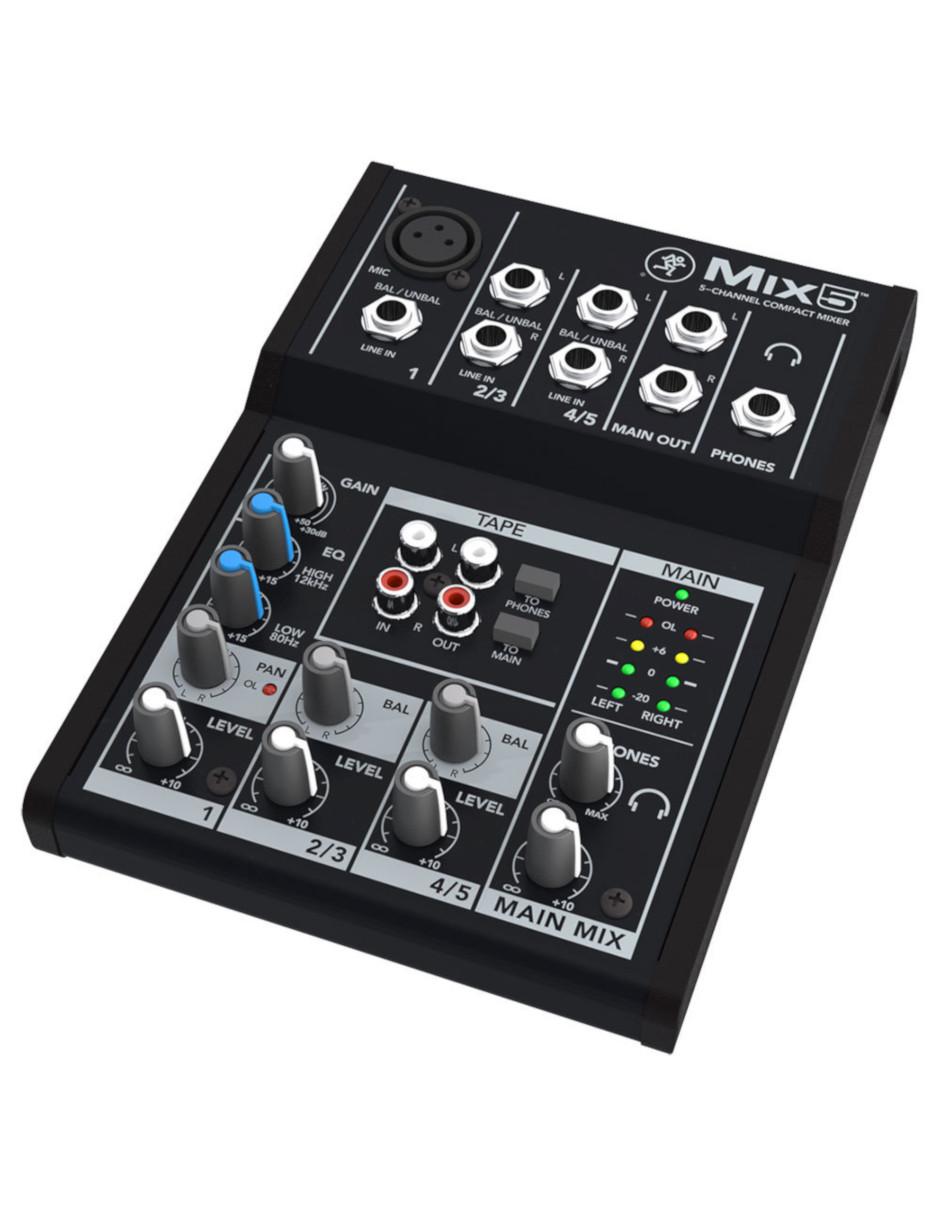 Mezcladora Compacta Mackie Mix5 de 5 canales