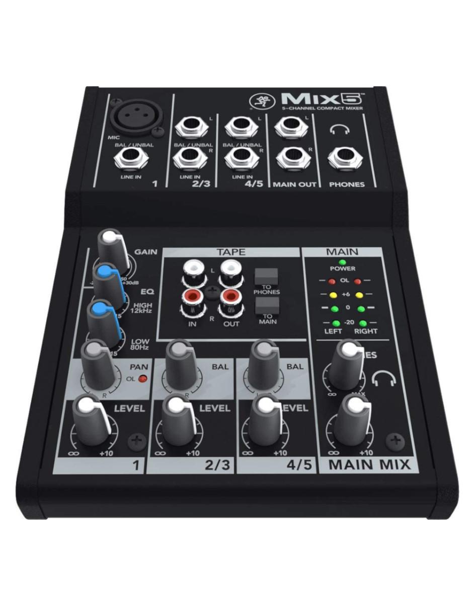 Mezcladora Compacta Mackie Mix5 de 5 canales