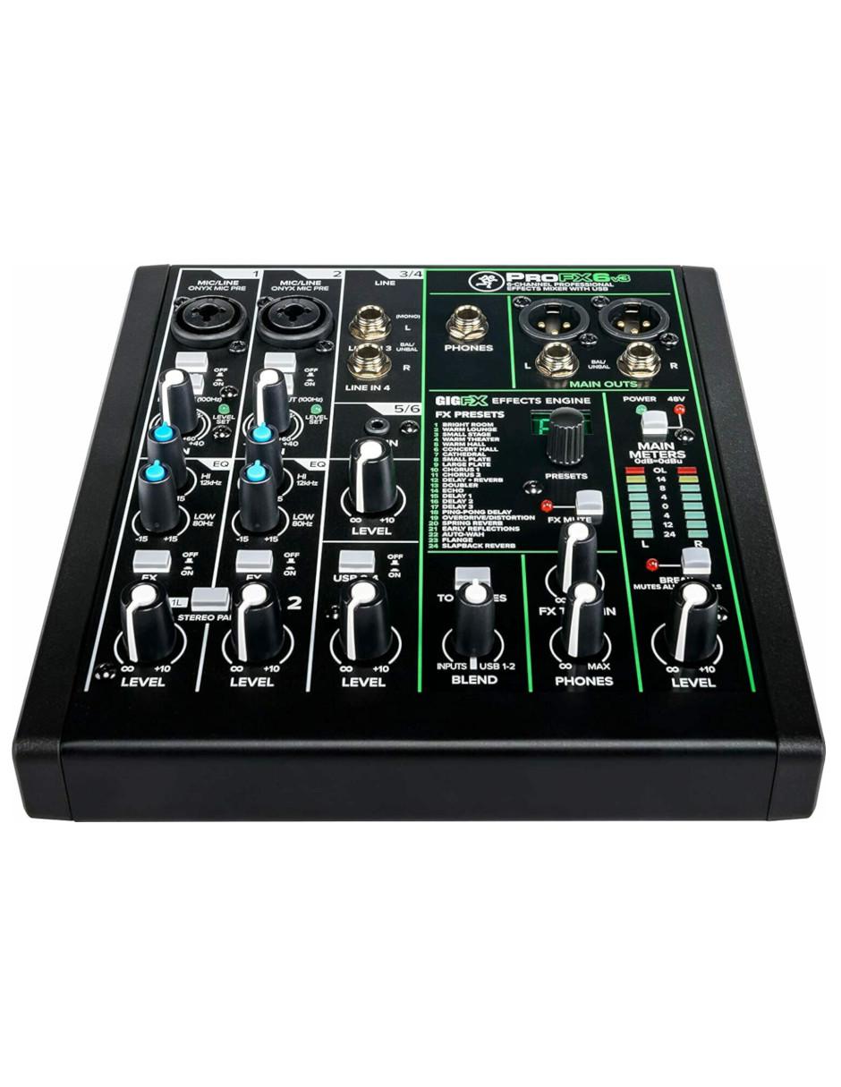 Mezcladora Mackie ProFX6v3 de 6 canales con FX