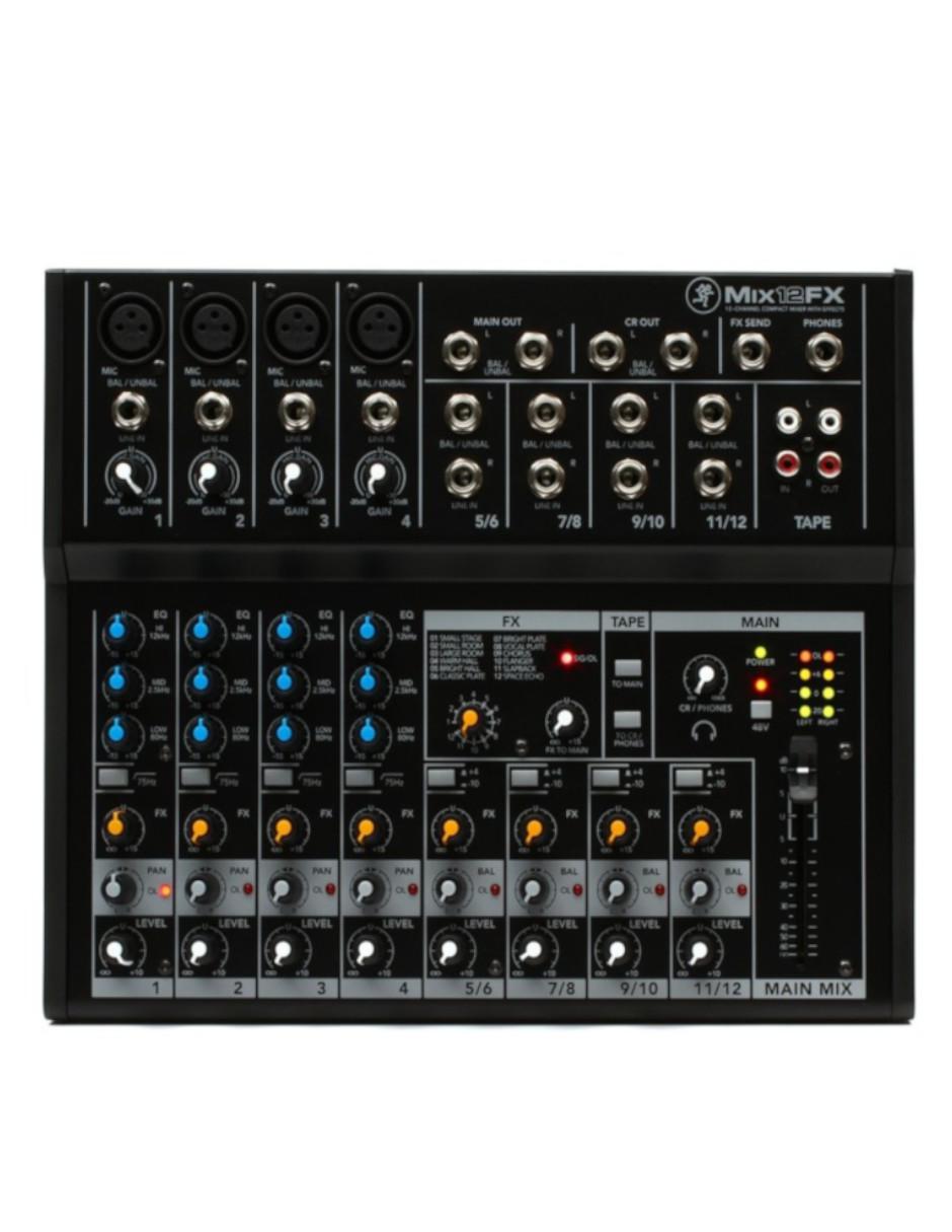 Mezcladora Compacta Mackie Mix12FX 12 canales con FX