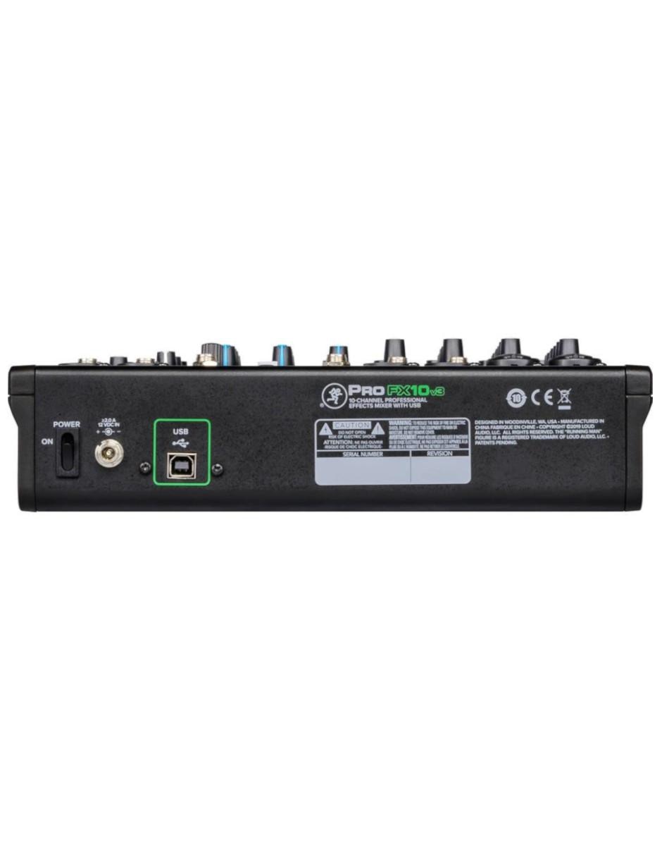 Mezcladora Mackie PROFX10V3 de 10 canales con FX