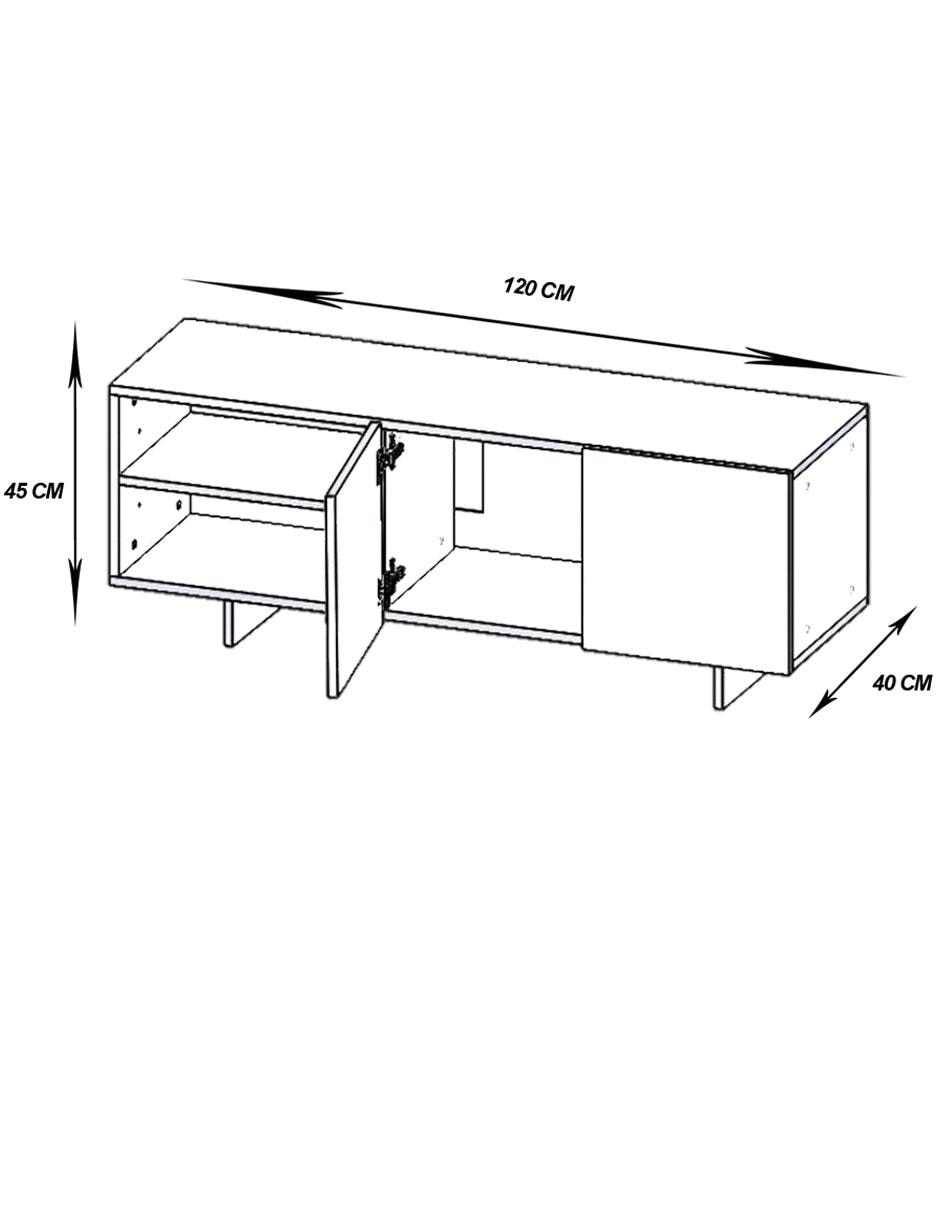 Mueble de TV armable de melamina 2