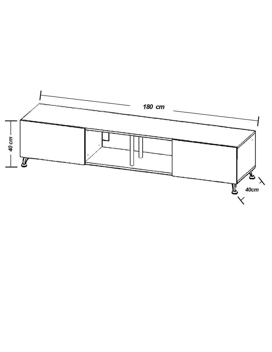 Mueble de TV armable de melamina 4