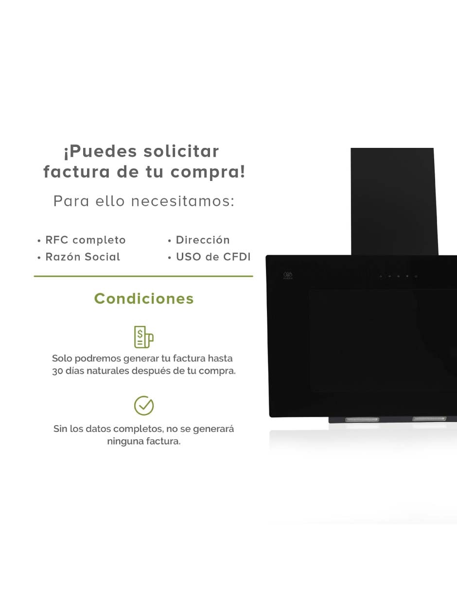 Campana de pared Avera CEV90C de acero inoxidable