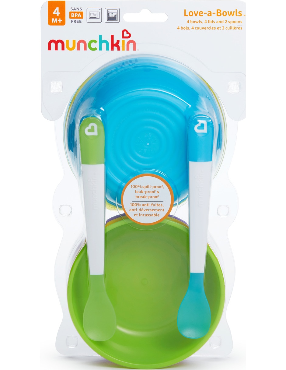 Set contenedores Munchkin de plástico 6 piezas