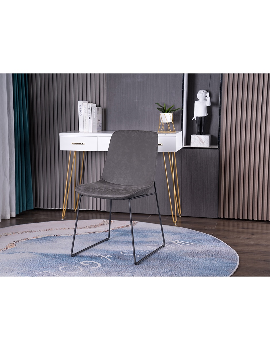 SILLA GOL*RE* VINIPIEL, GRIS